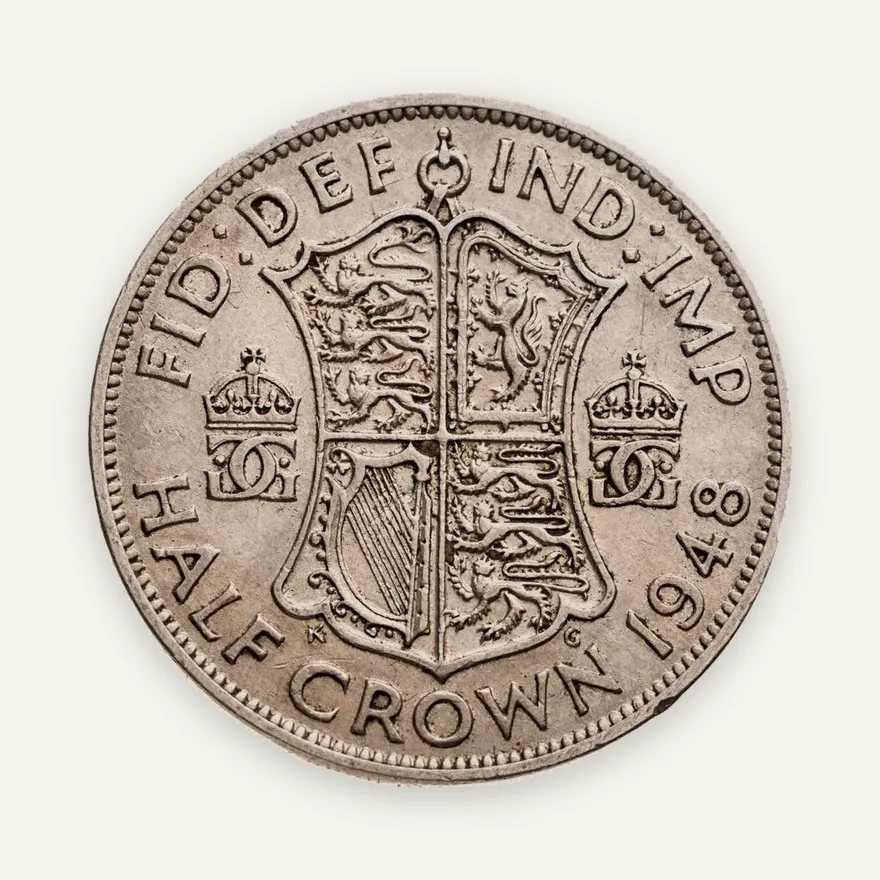 Великобритания 1/2 кроны (crown) 1948, реверс