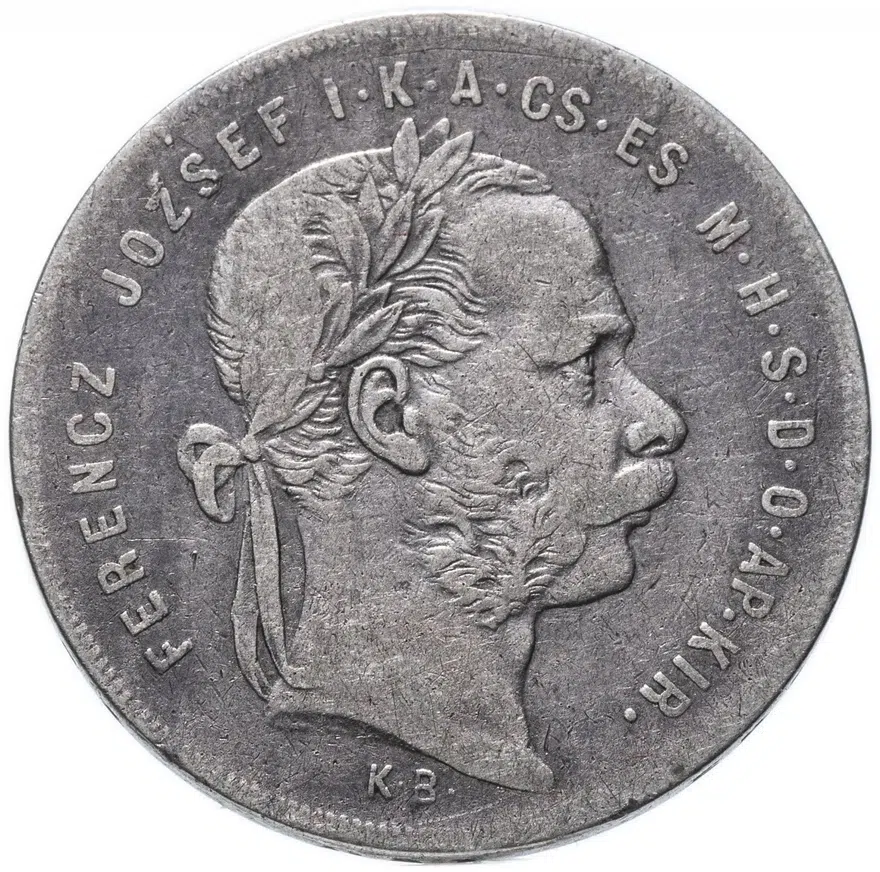 Венгрия 1 форинт (forint) 1876, аверс