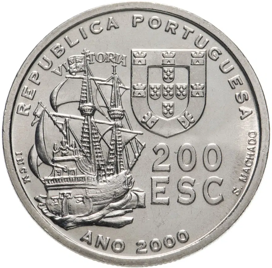 Португалия 200 эскудо (escudos) 2000   "Фернан Магеллан", реверс