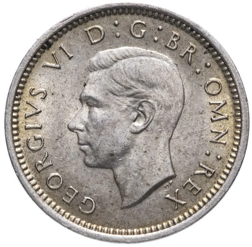 Великобритания 3 пенса 1937, реверс