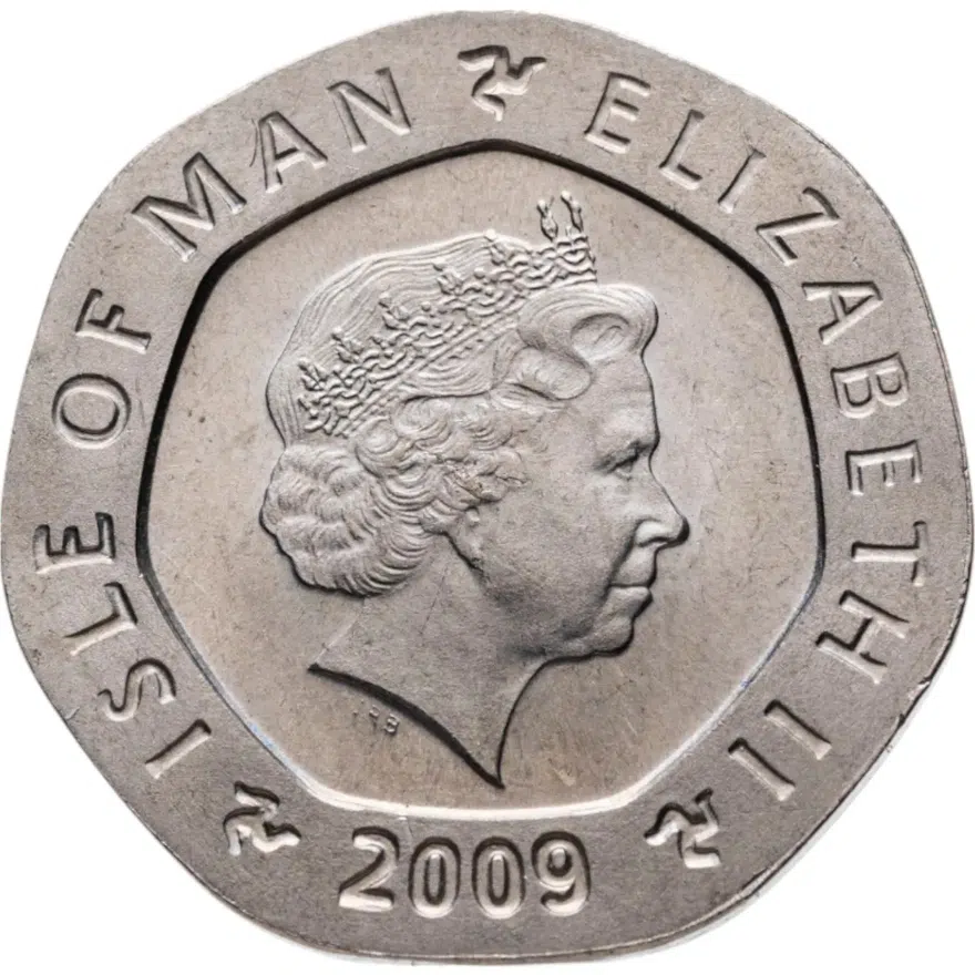 Остров Мэн 20 пенсов (pence) 2009, реверс