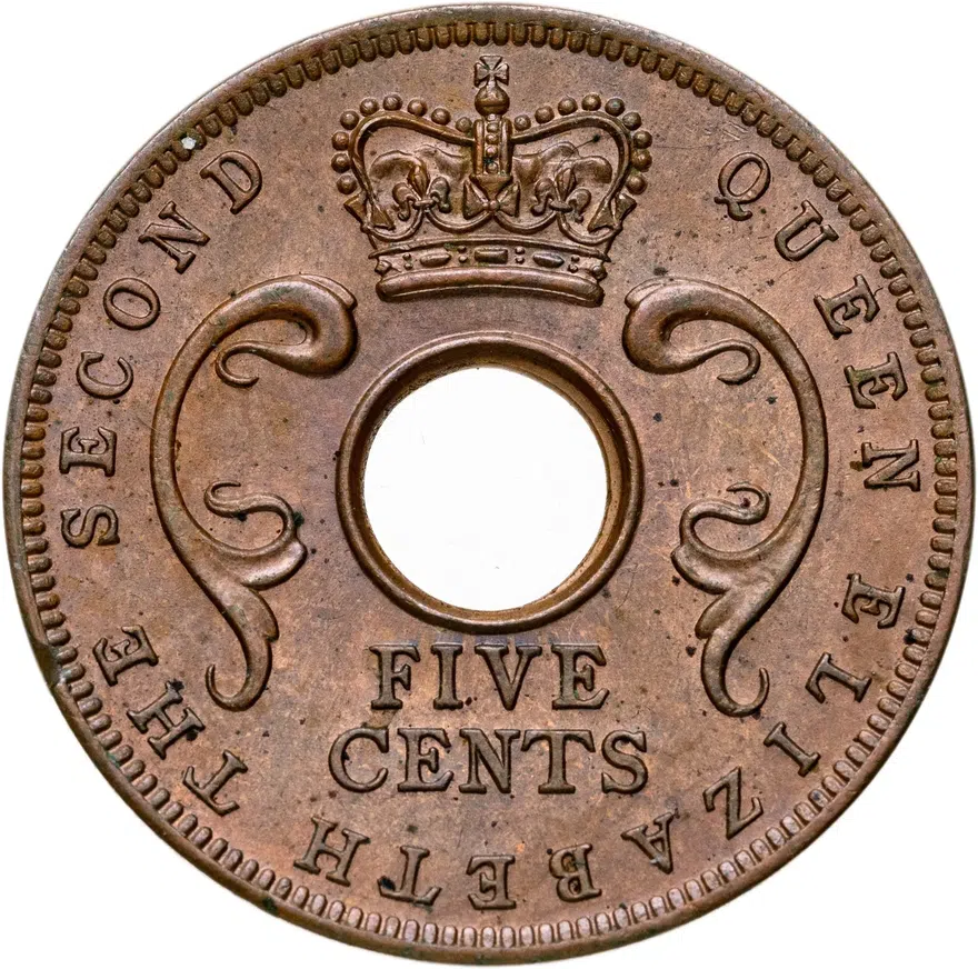 Британская Восточная Африка 5 центов (cents) 1963, реверс