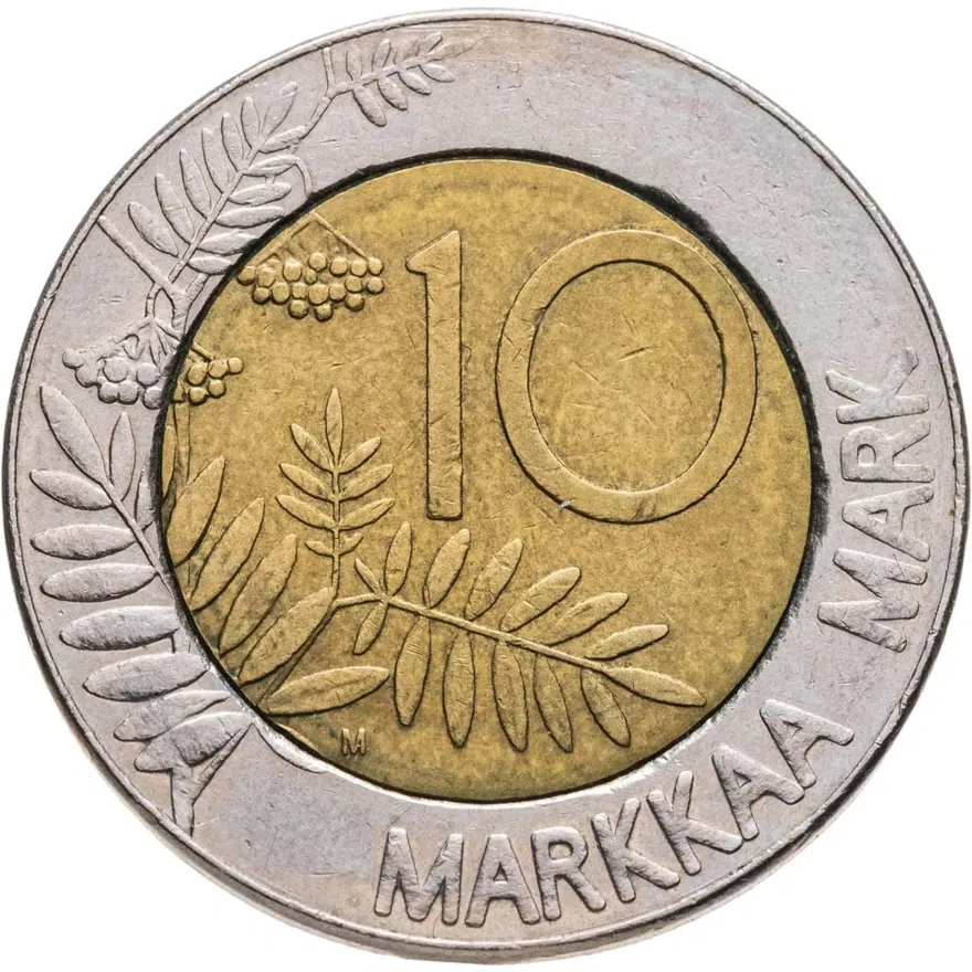 Финляндия 10 марок (markkaa) 1994