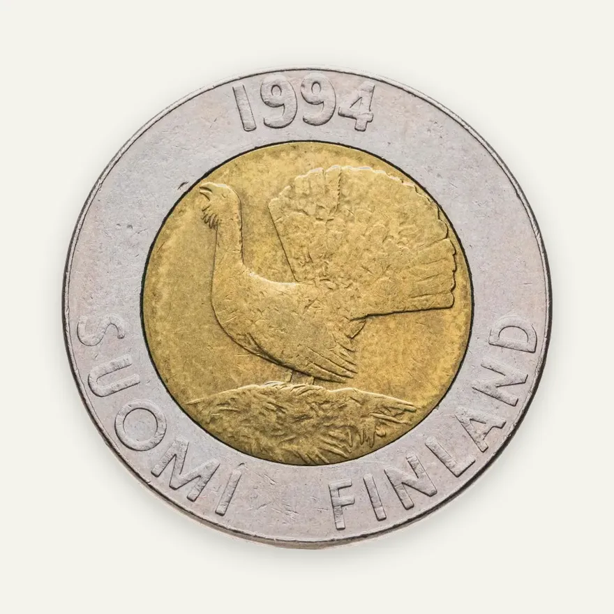Финляндия 10 марок (markkaa) 1994, реверс