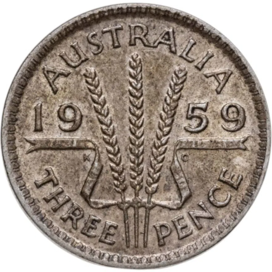 Австралия 3 пенса (pence) 1959, аверс