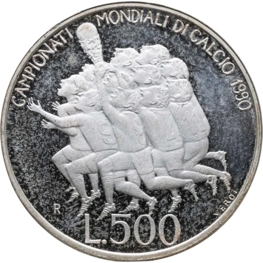 Сан-Марино 500 лир (lire) 1990  Чемпионат мира по футболу 1990