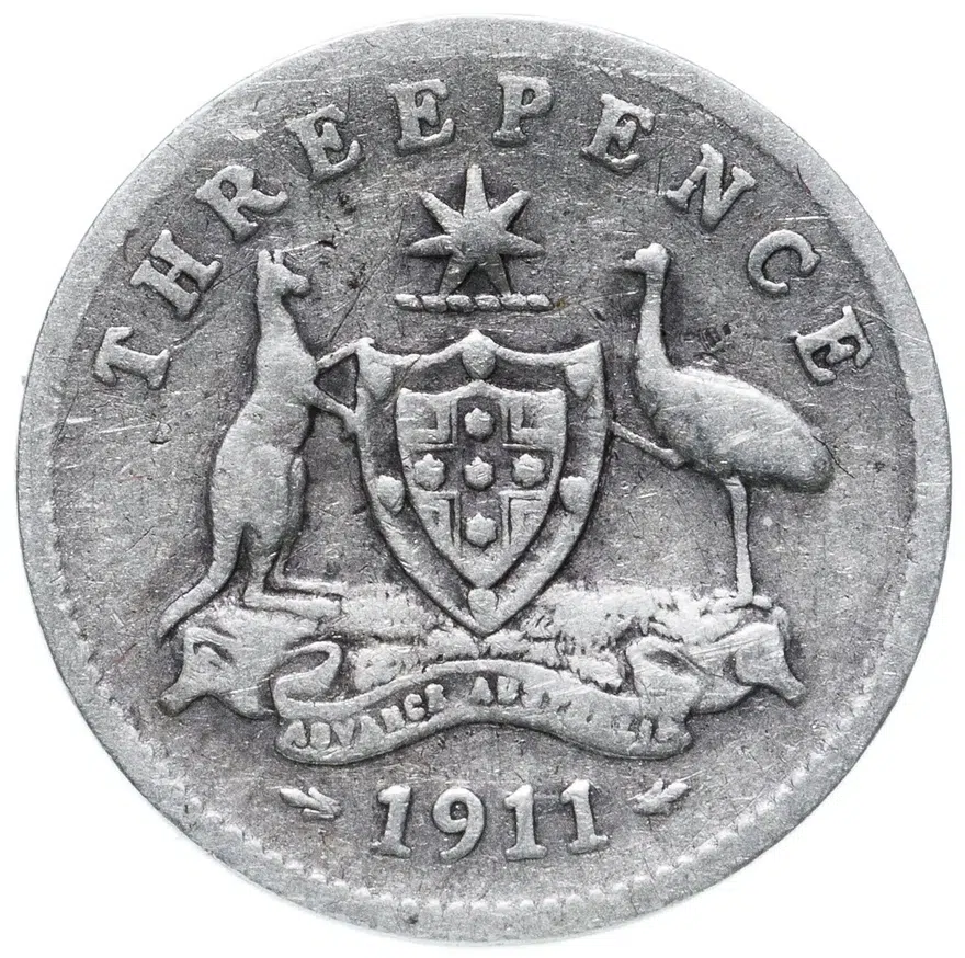 Австралия 3 пенса (pence) 1911