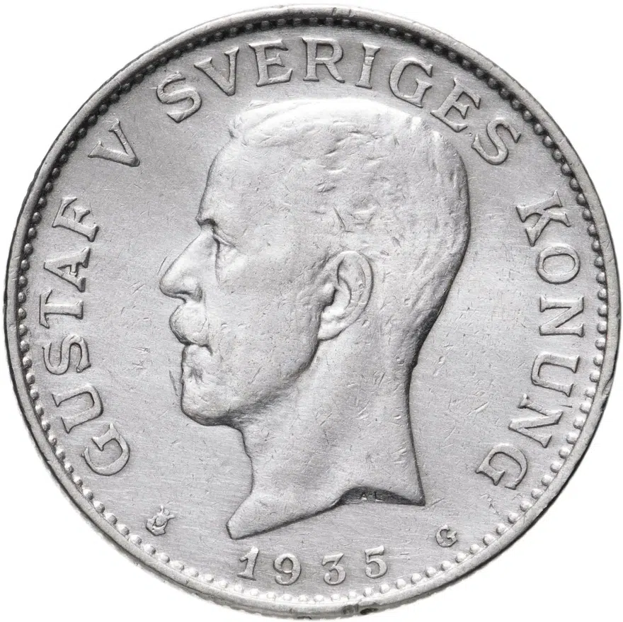 Швеция 1 крона (crown) 1935