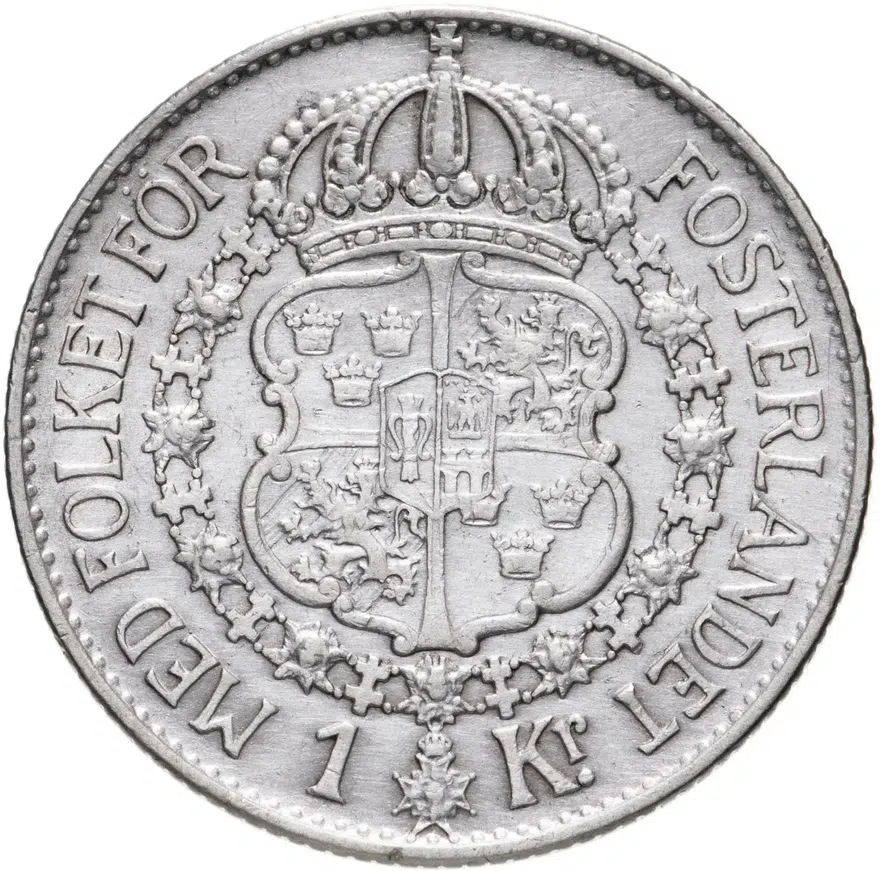 Швеция 1 крона (crown) 1935, реверс