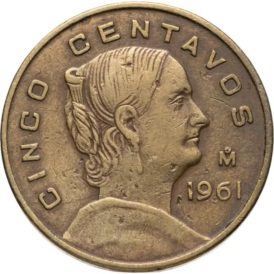 Мексика 5 сентаво (centavos) 1961, аверс