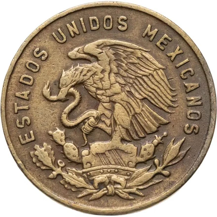 Мексика 5 сентаво (centavos) 1961, реверс