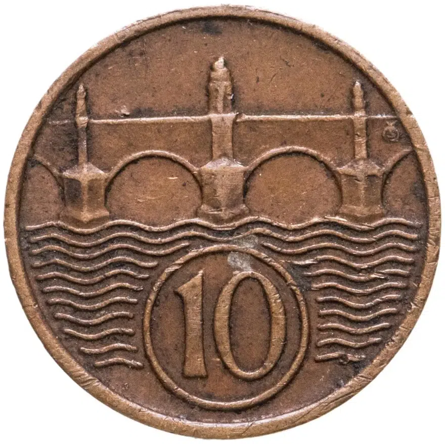 Чехословакия 10 геллеров (haleru) 1934