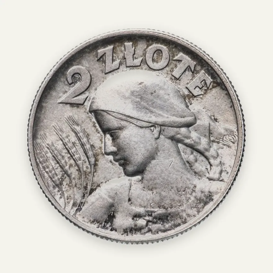 Польша 2 злотых (zlote) 1925 Точка после даты