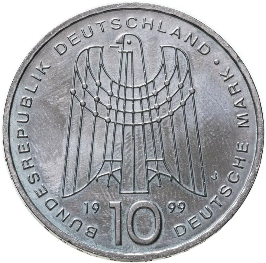 Германия 10 марок 1999 "50 лет благотворительной организации SOS-Kinderdorfer" (J)