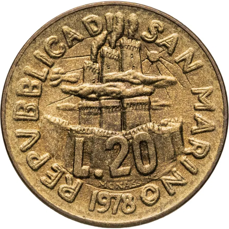 Сан-Марино 20 лир (lire) 1978  Работа