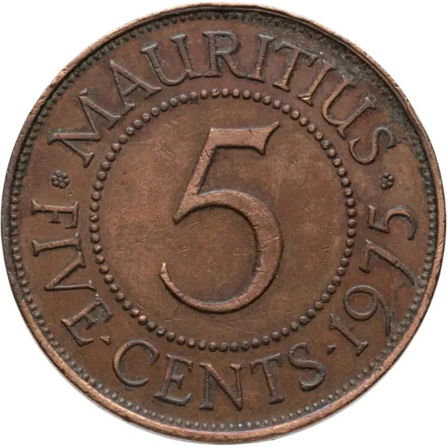 Маврикий 5 центов (cents) 1975
