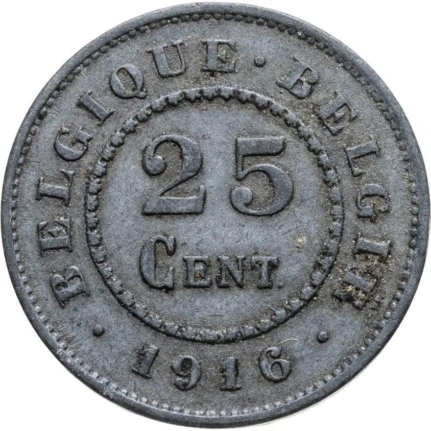 Бельгия 25 сантимов (centimes) 1916