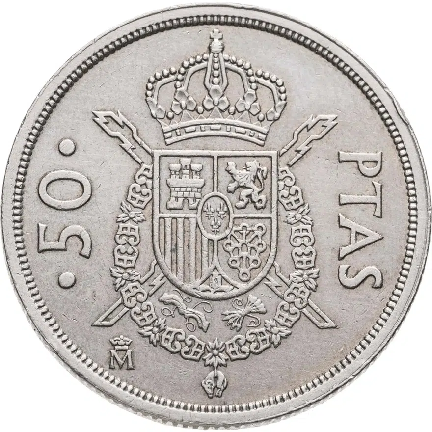 Испания 50 песет (pesetas) 1983, реверс