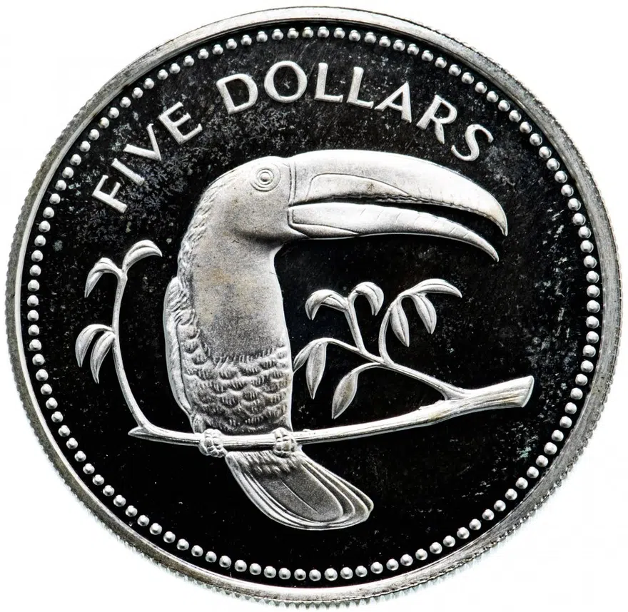 Белиз 5 долларов (dollars) 1974