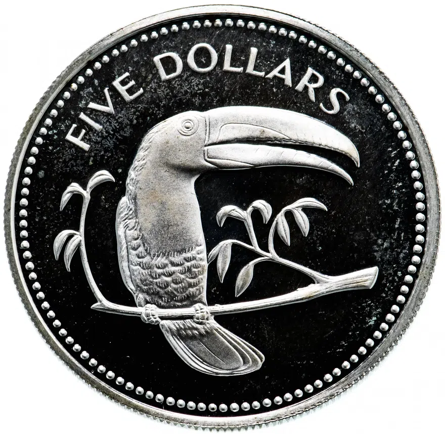 Белиз 5 долларов (dollars) 1974, реверс