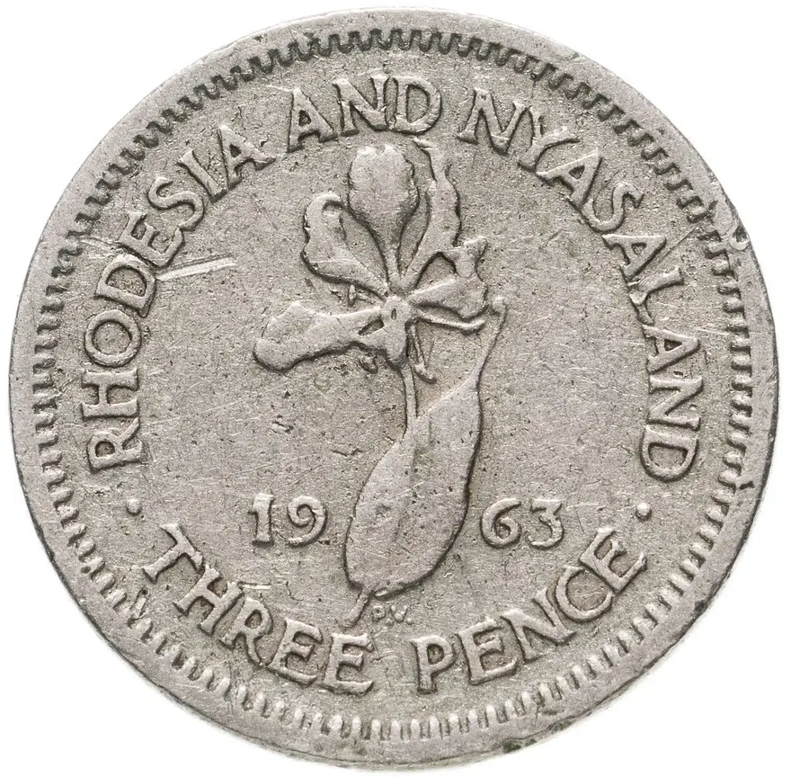 Родезия и Ньясаленд  3 пенса (pence) 1963