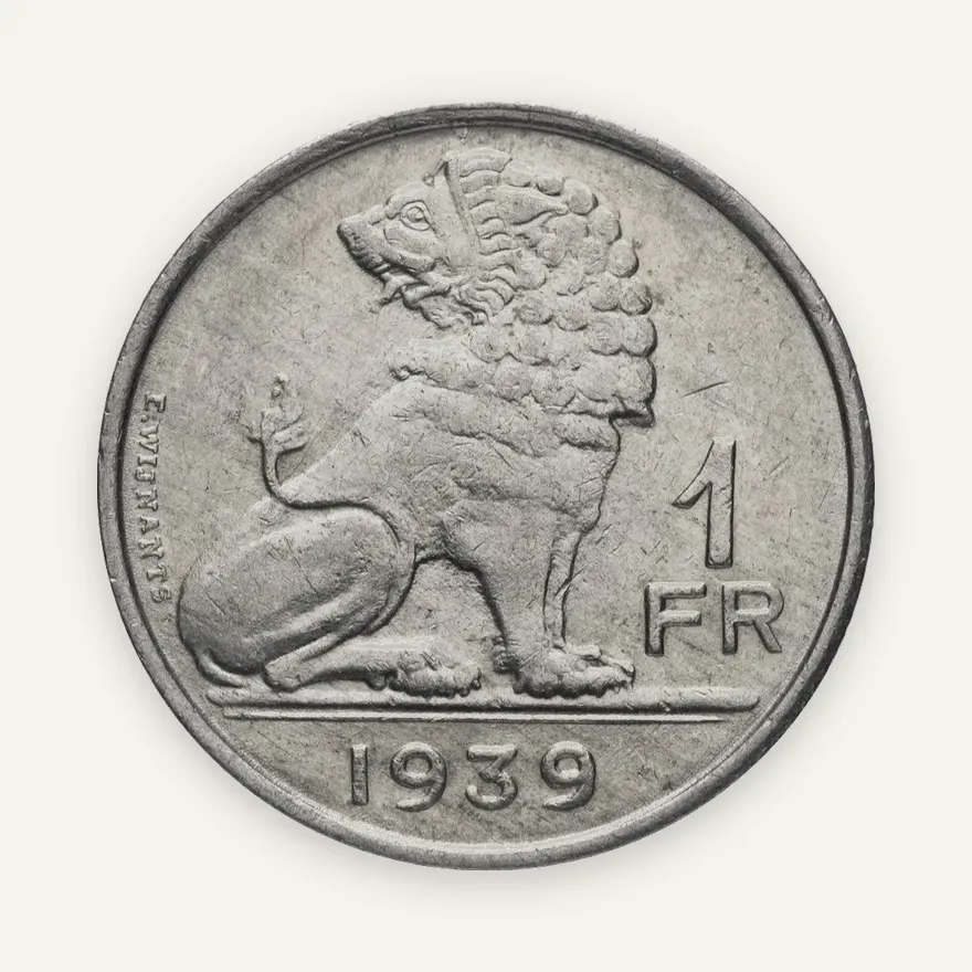 Бельгия 1 франк (franc) 1939-1940