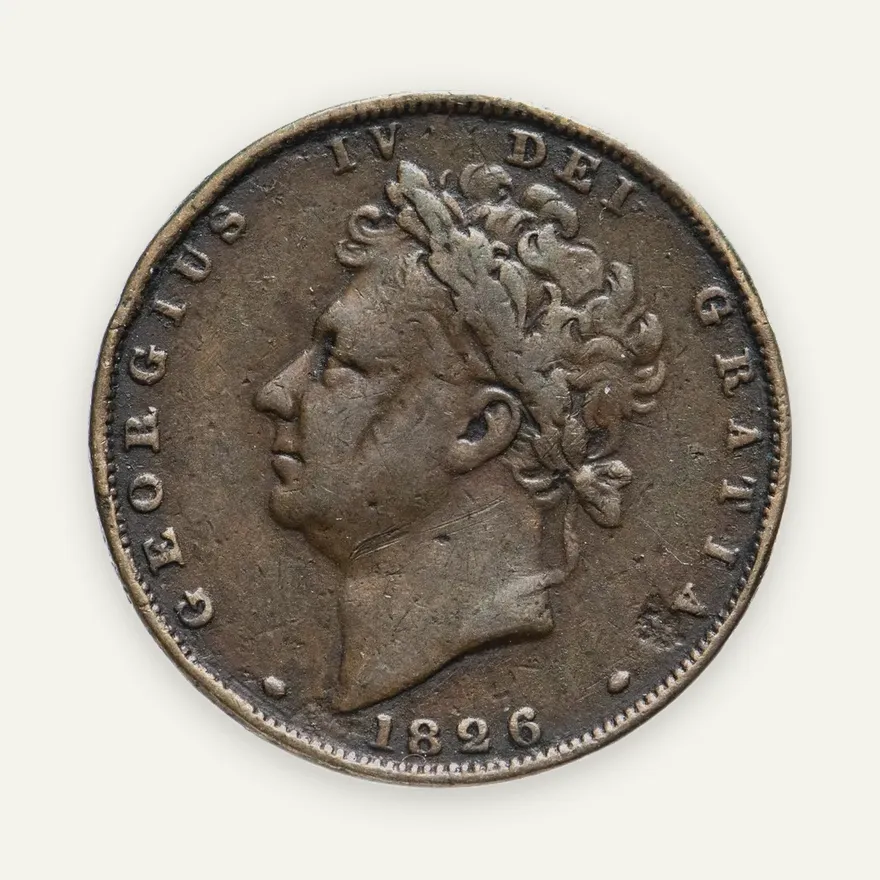 Великобритания 1 фартинг 1826, реверс