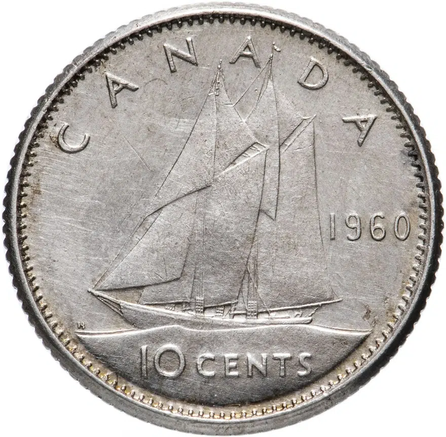 Канада 10 центов (cents) 1960