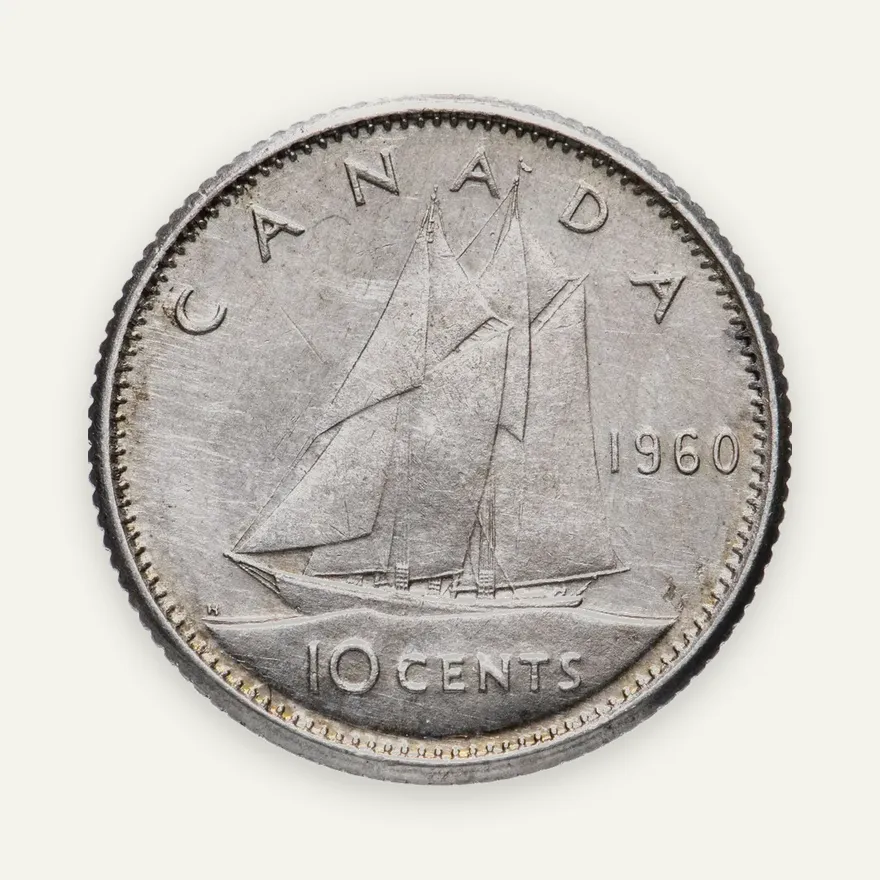 Канада 10 центов (cents) 1960, реверс