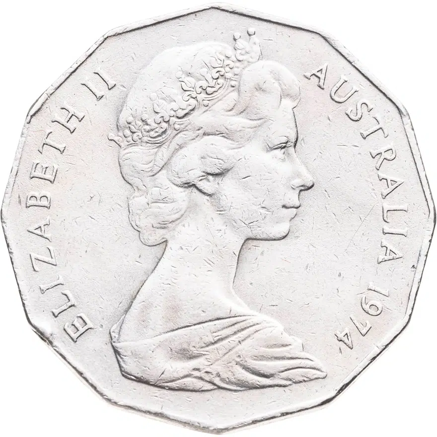 Австралия 50 центов (cents) 1974, аверс