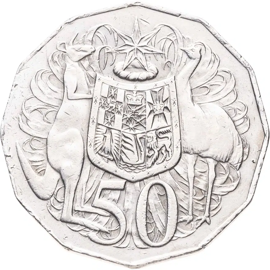 Австралия 50 центов (cents) 1974, реверс