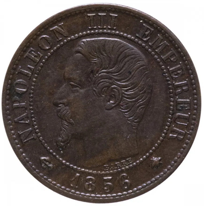 Франция 1 сантим (centime) 1856 "BB"