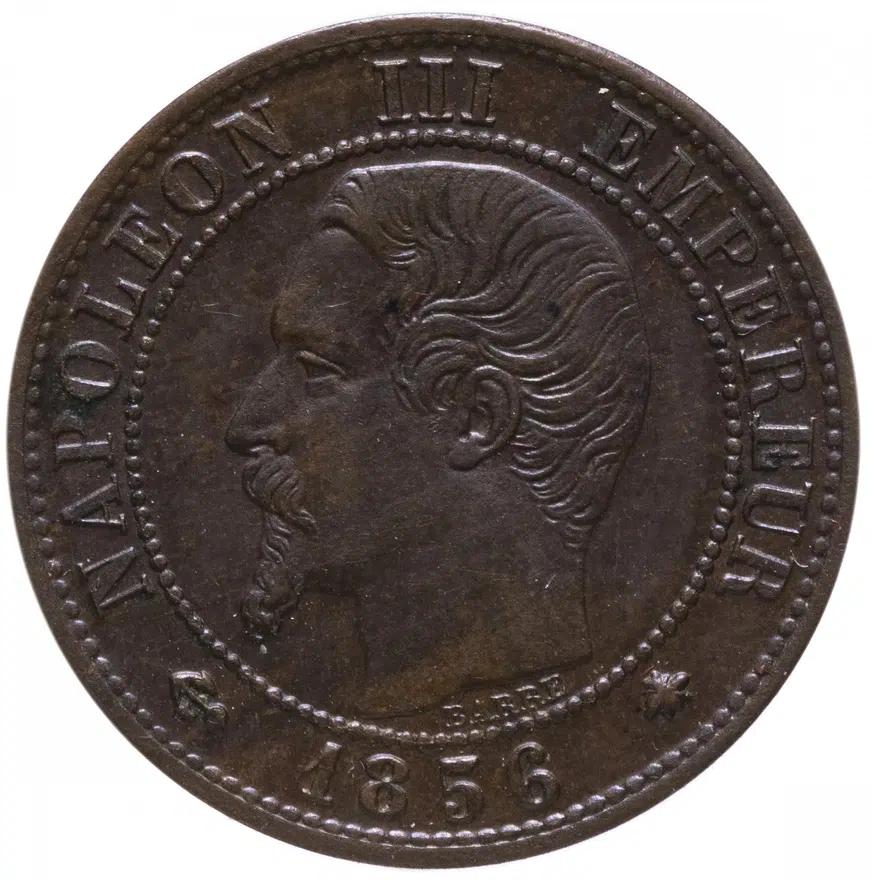 Франция 1 сантим (centime) 1856 "BB", реверс