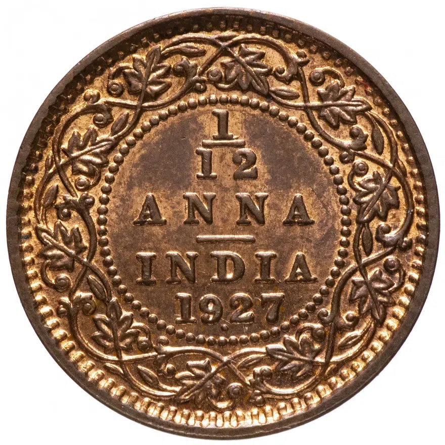 Индия (Британская) 1/12 анны (anna) 1927