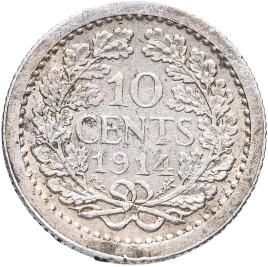 Нидерланды 10 центов (cents) 1914