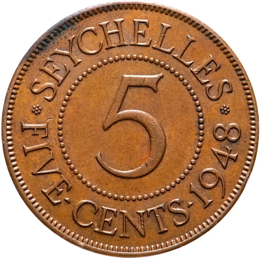 Сейшелы 5 центов (cents) 1948