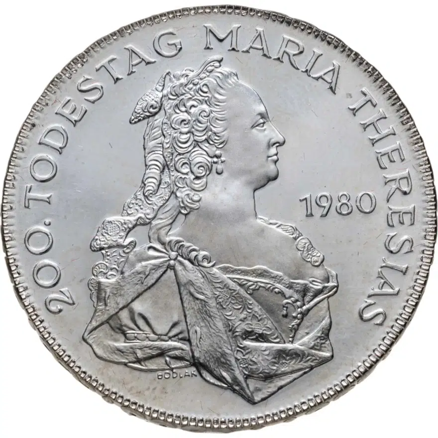 Австрия 500 шиллингов (shillings) 1980  200 лет со дня смерти Марии Терезии, аверс