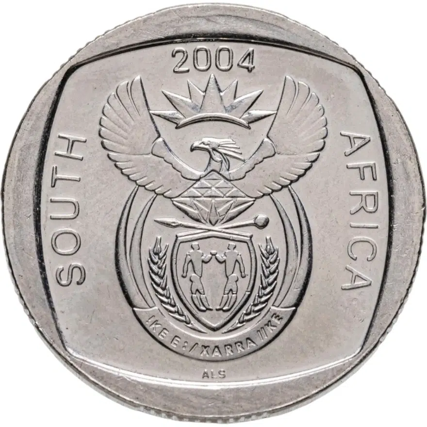 ЮАР 2 ранда (рэнда, rand) 2004  10 лет первым всеобщим выборам, реверс