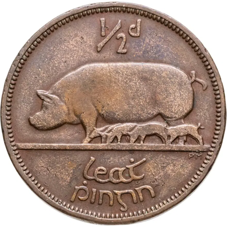 Ирландия 1/2 пенни (penny) 1941