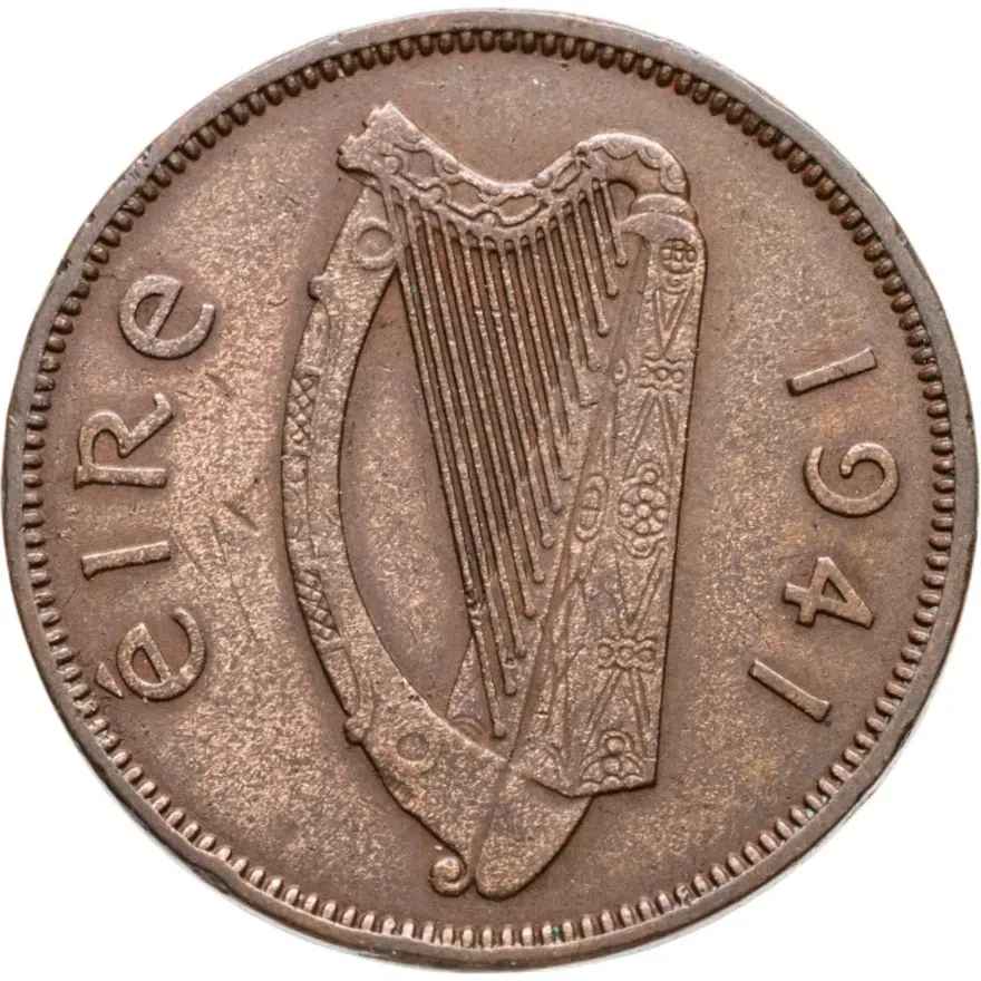 Ирландия 1/2 пенни (penny) 1941, реверс