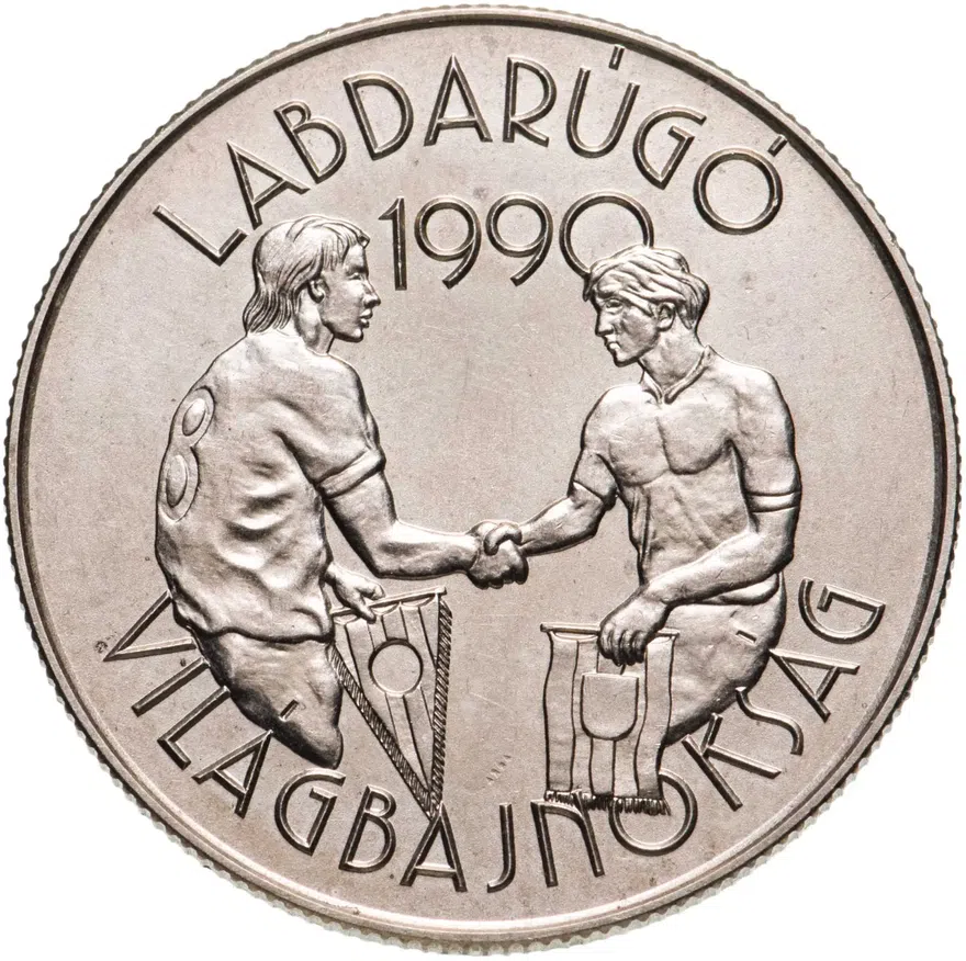 Венгрия 100 форинтов (forint) 1989 "Чемпионат мира по футболу 1990, Италия", реверс