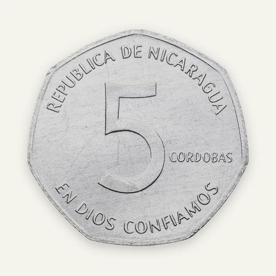 Никарагуа 5 кордоб (cordobas) 1984, реверс