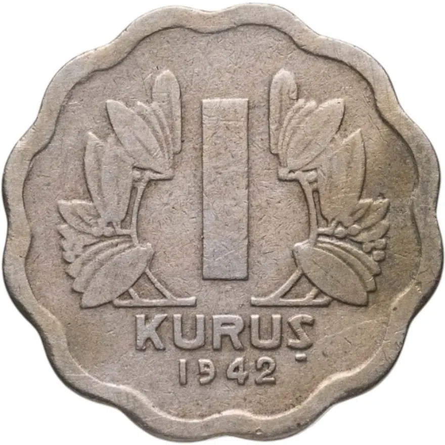 Турция 1 куруш (kurus) 1942