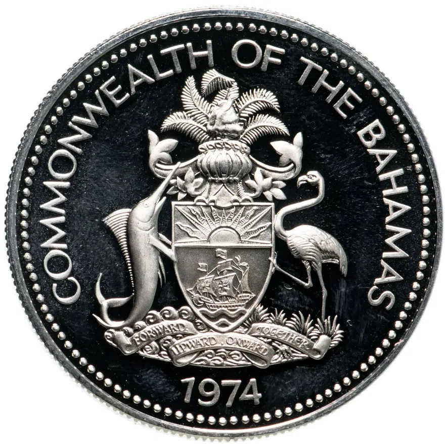 Багамы 1 доллар (dollar) 1974, реверс