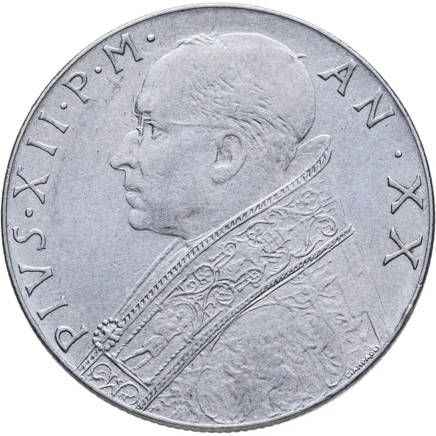 Ватикан 100 лир (lire) 1958