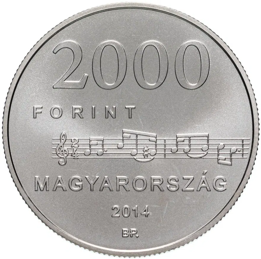 Венгрия 2000 форинтов (forint) 2014  200 лет со дня рождения Эгресси Бени, реверс