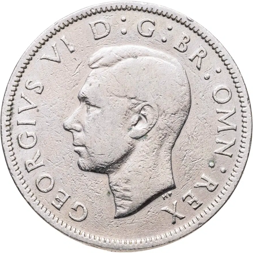 Великобритания 2 шиллинга (флорин, shillings) 1951, аверс