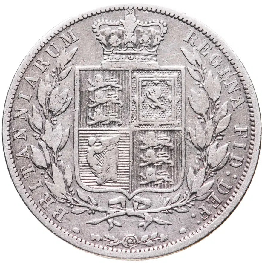 Великобритания 1/2 кроны (crown) 1883, реверс