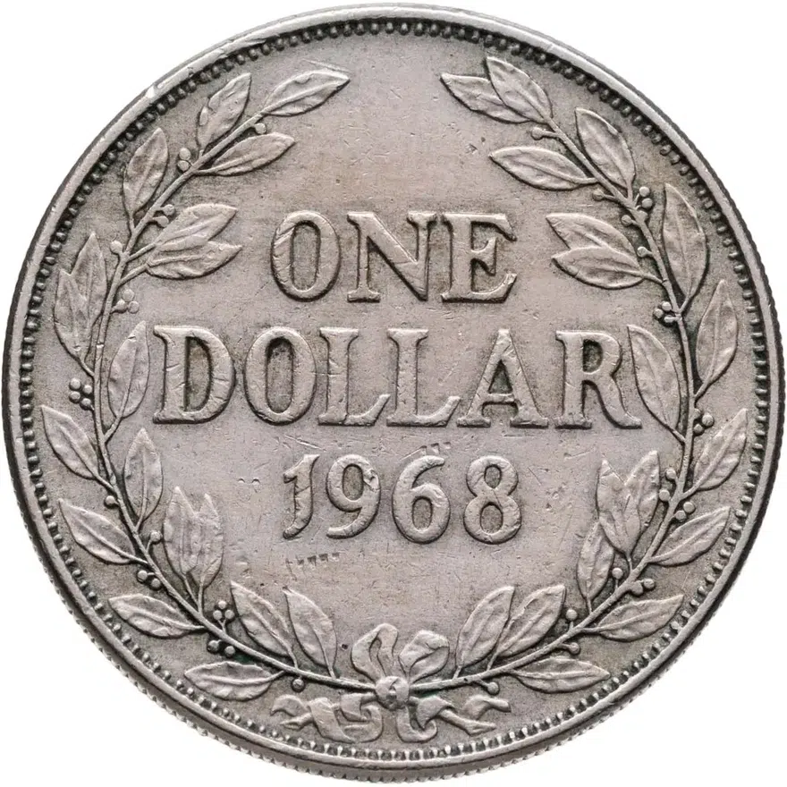 Либерия 1 доллар (dollar) 1968, реверс