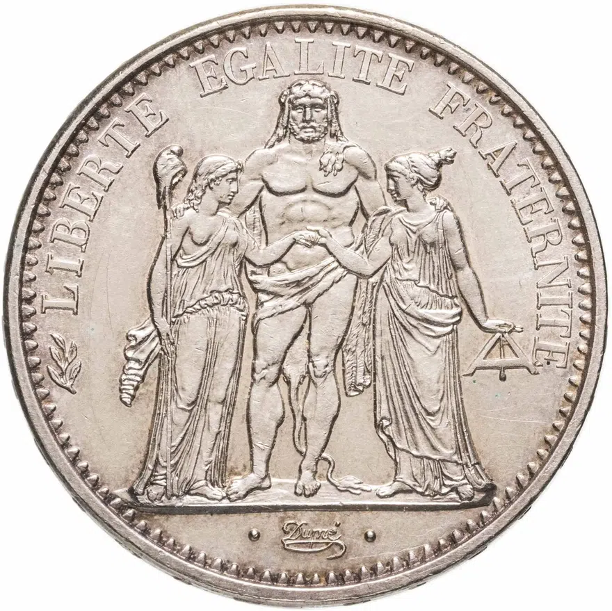 Франция 10 франков (francs) 1965, реверс